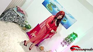 hottest sex with sexy redhead miriam prado's big natural tits