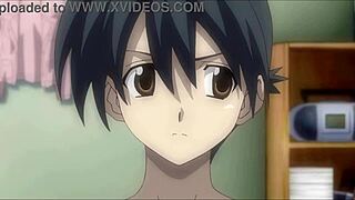 Cross Days hentai scene with Sekai and Makoto in AI-upscaled action