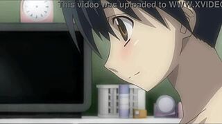 Cross Days hentai scene with Sekai and Makoto in AI-upscaled action