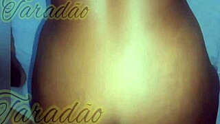 Ebony BBW takes it deep in anal play during homemade massage. Her saggy tits bounce hard.