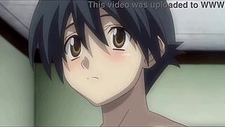 Cross Days hentai scene with Sekai and Makoto in AI-upscaled action