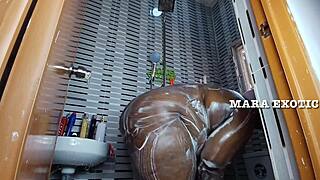 Ebony Nigerian Couple Shower Standing Doggystyle Fuck - Mara Exotic