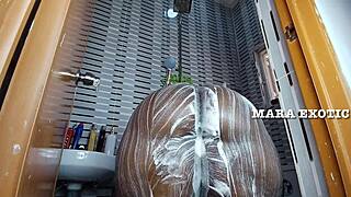 Ebony Nigerian Couple Shower Standing Doggystyle Fuck - Mara Exotic