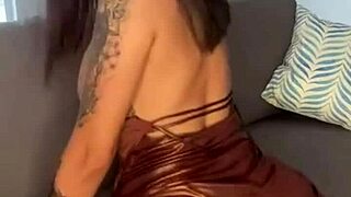 Young girlfriend masturbates solo for boyfriend