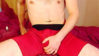 Hard Milking of His Long Cock After Work Done