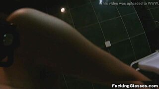 Fucking Glasses - Mazy Teen Gets Public Restroom Orgasm With Blowjob