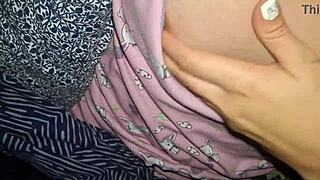 Uncle's Wife Sends Naughty Clip from Next Room