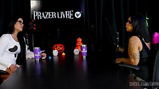 Marcely Mello and Tifany Rocha in wild swing cast compilation on Sheer Red