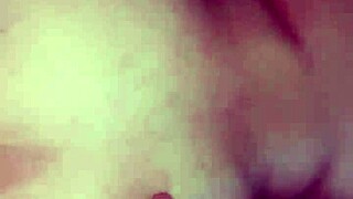 Caught my chubby girlfriend naked on bed, couldn't resist filling her with cum