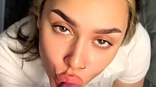 Brunette sucks cock and rides cowgirl in pov