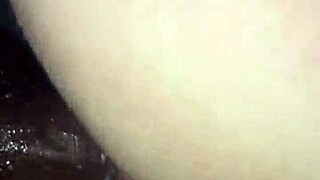 Teen interracial bent over in hot doggy style action