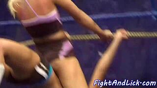 Wrestling Babes Shake Big Asses In Close Up Fight!