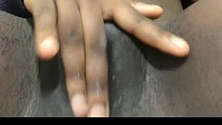 BLACK WET PUSSY SOLO MASTURBATION