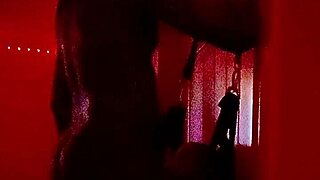 amateur couple handcuffs me, slow strokes big cock to facial cumshot