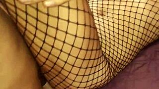 Cute couple in lingerie and stockings experiments with homemade porn.