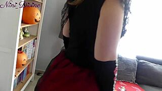 deep throat and huge ass fucked hard on halloween night.