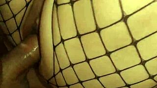 Cute couple in lingerie and stockings experiments with homemade porn.