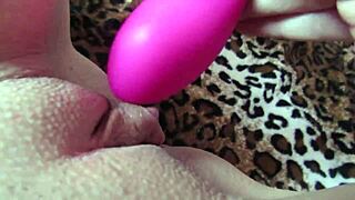 Pov Close-Up of Big Clit Vibrator Session Leading to Orgasm.
