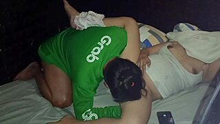 Asian Chubby Pregnant Woman Bent Over for Hotel Sex