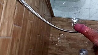 risky shower moment at stepmom's house turned wild