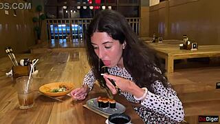 Holy Crap! I Shot My Load on Her Face in a Public Sushi Bar!