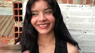 watch this real amateur couple have hard passionate sex, both cumming with riding creampie