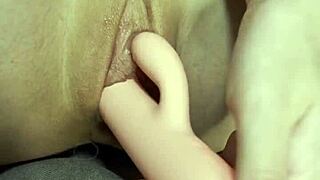 Girlfriend trying new santa gift toy for hot pussy orgasm