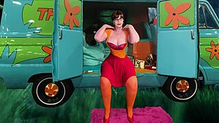 Granny Velma Dinkley, the cocksucking sleuth, goes deep on hardcore mature action with fat nipples.