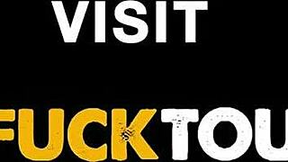 Big-booty Colombian babe gets drilled doggystyle by huge white cock