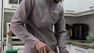 I cook a tortilla, strip naked, jerk off, and cum on the food