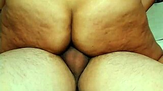 Wife cowgirl orgasm with creampie deluxe on monster cock!