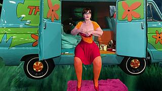 Granny Velma Dinkley, the cocksucking sleuth, goes deep on hardcore mature action with fat nipples.