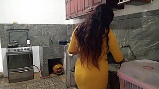 I Suck My Stepbrother’s Huge Cock in the Kitchen