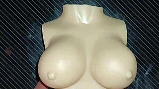 dolly begged for double penetration, and i finished all over her tight chest.