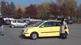 Picked up and taken home for deepthroat and facial action with milf