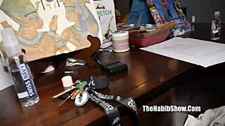 Light-skinned newbie honey can't stop playing with her sweet toy