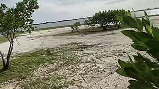 married blonde from sao paulo gets wild with carioca lover on the beach