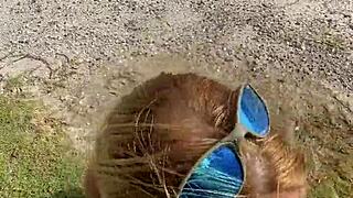 married blonde from sao paulo gets wild with carioca lover on the beach