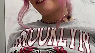 busty babe flashing her big tits everywhere in the home store. i love showing off outdoors!