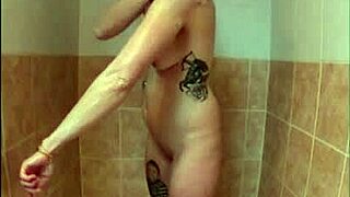 yo, check my wife squirting hard in the shower, pierced nipples dripping! 💦