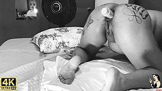 Trailer of famous singer trying mega toy in lingerie