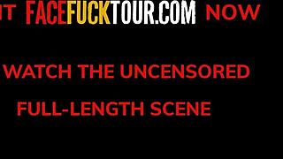 Damn, this slutty Latina with big tits takes huge cock deepthroat like a pro! 😲