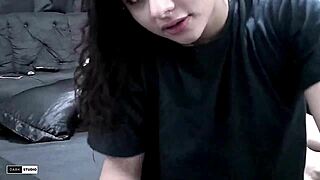 Brazilian Latina with Big Natural Tits in Lingerie Teases Mature Babe for Pussy Play