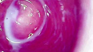 Camera zooms deep into wet pussy for an intense female orgasm! 😱