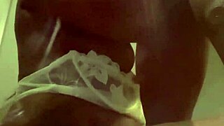 Intense Sucking of Big Black Cock with Choking in Front of Fridge