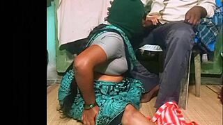 Big cock drilling deep into village aunty's tight hole