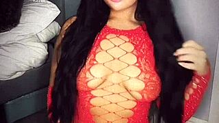 Horny British slut teases with solo webcam play