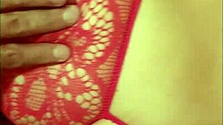 why don't you check out my nasty wife in sexy red lingerie, her big tits and nice pussy ready for handjob and sex?