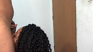 Beautiful brunette falls for the Capixaba lying down