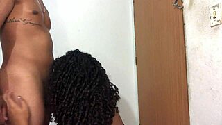 Beautiful brunette falls for the Capixaba lying down